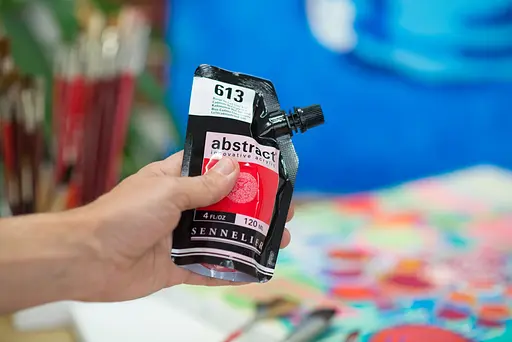 Акриловая краска Sennelier Abstract, 120 мл, Кадмий красный светлый оттенок (Cadmium Red Light Hue) - фото 4