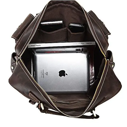 Сумка кожаная мужская Vintage 43х31х13 см sum0012463 - фото 9