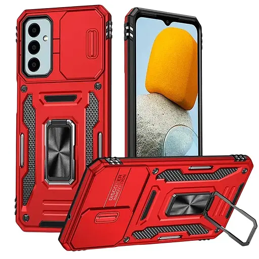 Ударостійкий чохол Camshield Army Ring для Samsung Galaxy M34 5G Червоний / Red