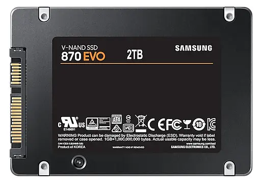SSD-накопитель Samsung 870 EVO 2 ТБ (MZ-77E2T0BW) - фото 3