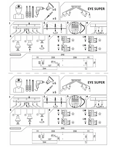 Спот Nowodvorski 6505 EYE SUPER BLACK - фото 3