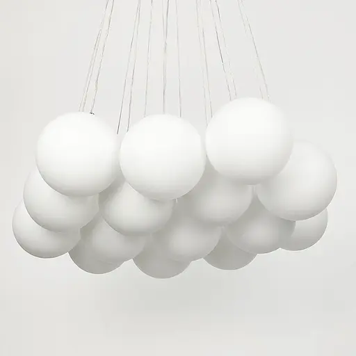 Люстра-пучок на 15 білих плафонів у латунному корпусі | Арт. MJ 201/15 AB+WT | Line F - фото 5