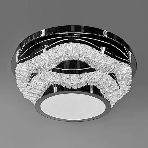 Хромована стельова люстра з прозорим кришталем Ø 58 см | Арт. C 1784/600 | Line F - фото 1