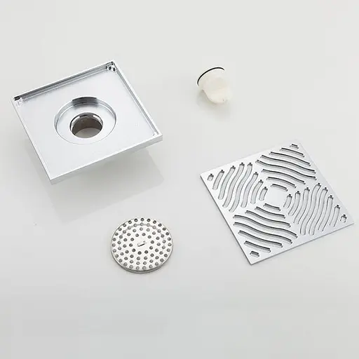 Трап для душа вертикальный Gappo G81550 латунь 150x150 мм хром - фото 5