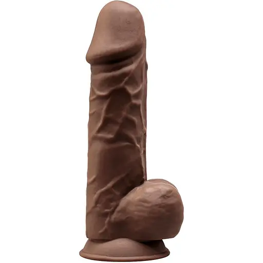 Фалоімітатор Silexd Premium Silicone Dildo Model 4 Size 8.5 21.5 см коричневий