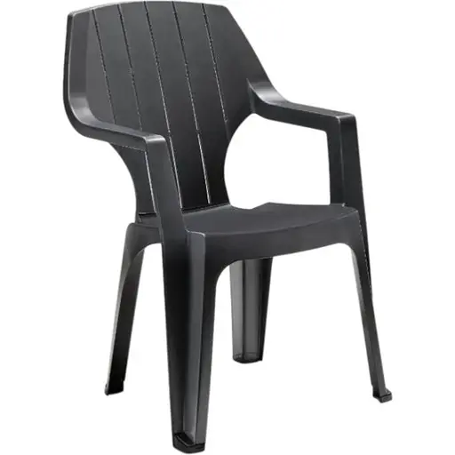 Стул садовый пластиковый Bica Alta графит - фото 1