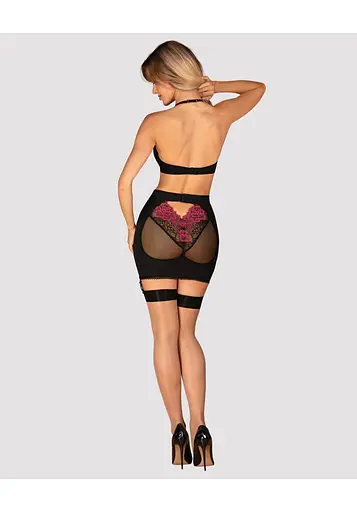 Сексуальный комплект Obsessive Rosenty M/L черный - фото 4