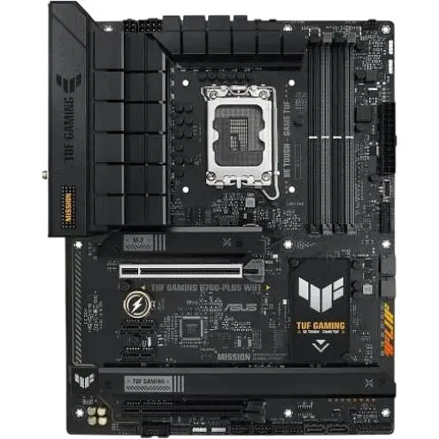 Материнская плата Asus TUF Gaming LGA1700, B760-PLUS WIFI, B760, 4xDDR5, Int. Realtek 7.1, Realtek 2.5Gb, WiFi 6, Bluetooth 5.2, 7xUSB3.2/3xUSB2.0, HDMI/DP, ATX