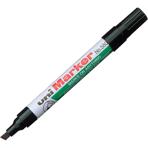 Маркер Uni Marker черный 1-5 мм (NO.580B SHRINK BLACK) - фото 1