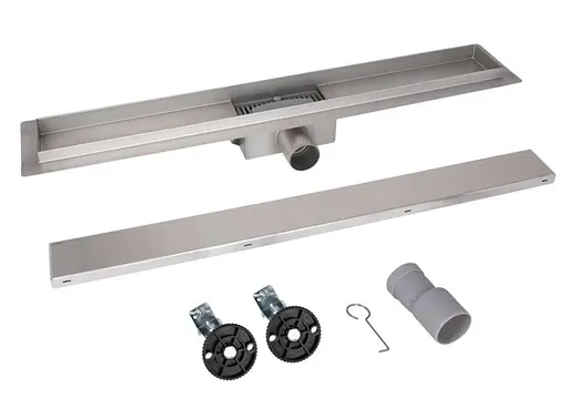 Линейный трап Qtap Taurus Tile500 из нержавеющей стали с сухим затвором под плитку QTTAUTILE500 - фото 4