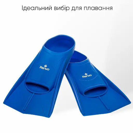 Короткі ласти для тренування в басейні Renvo Frio із закритою п'ятою синій розмір 39-41 (SF100-04 39-41) - фото 7