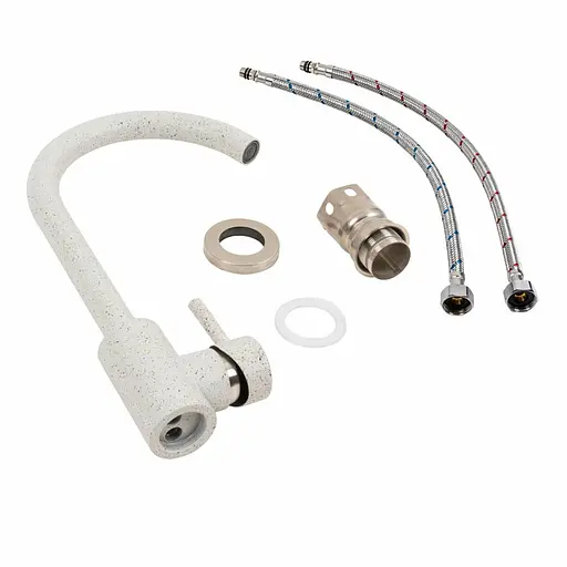 Смеситель для кухни Platinum 56 NESP Топаз Белый - фото 2