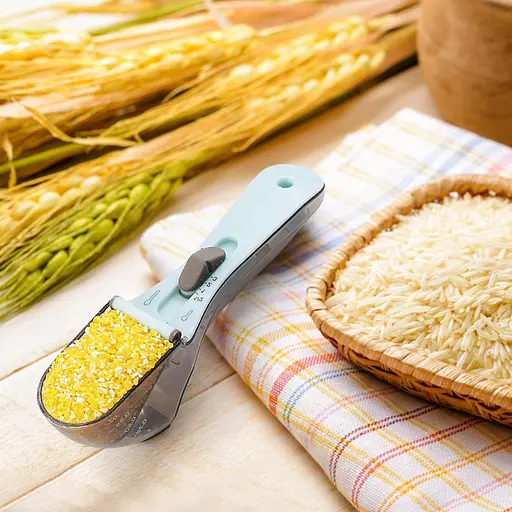 Регульовані мірні ложки пластикові набір із 2 шт. різних розмірів (30 та 130 мл) з макс. виміром до 300 г, Kitchen Master 86286 - фото 7