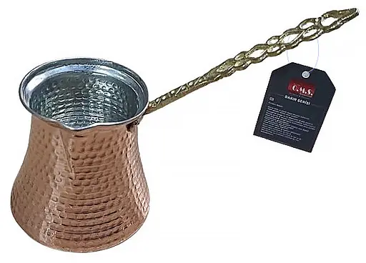 Мідна турка ручної роботи O.M.S. Collection 9250 350 мл Золотистий (Туреччина) - фото 4