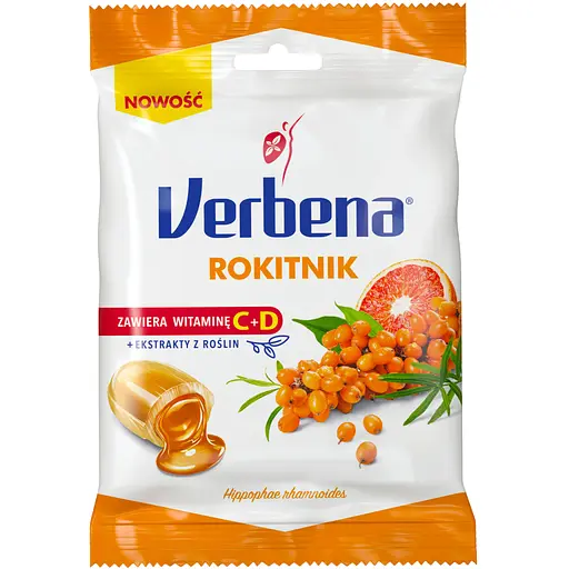 Леденцы Verbena с облепихой и витаминами C и D 60 г