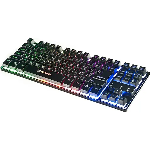 Клавиатура Real-El Gaming 8710 TKL Backlit Black EL123100030 (128766) - фото 3