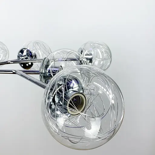 Стельова модель в хромі на 10 плафонів Line.F 8122/10 CR - фото 2