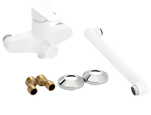 Смеситель для ванны Brinex 35W 005, Chrome/White (k35) BRIN35W005 - фото 5