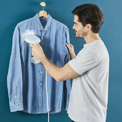 Компактный отпариватель Tefal Access Steam Pocket бело-голубой 1300 Вт (DT3041E1) - фото 4