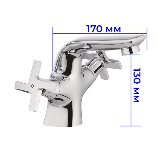 Смеситель для умывальника Mixxus Premium Galaxy 161 MI0620 Хром - фото 2
