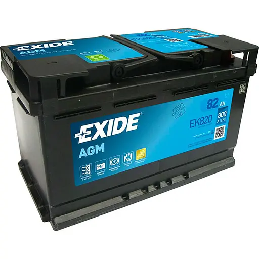 Акумулятор Exide Start-Stop AGM 82Ah Ев (-/+) 800EN 315 х 175 х 190 мм