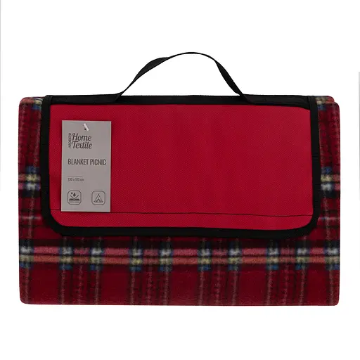 Плед Ardesto Picnic 130х170 см 100% полиэстер клетка красная (ART0916RC) - фото 1