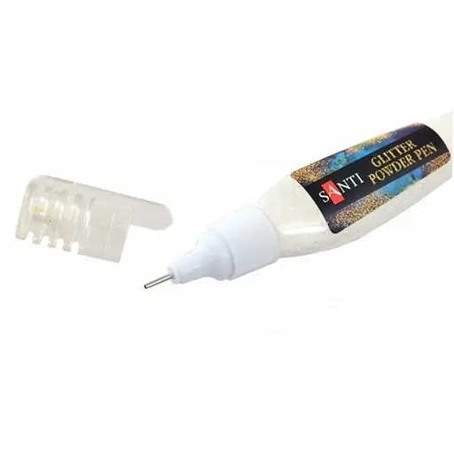 Ручка с рассыпным глиттером 5893817 белый 10 грамм