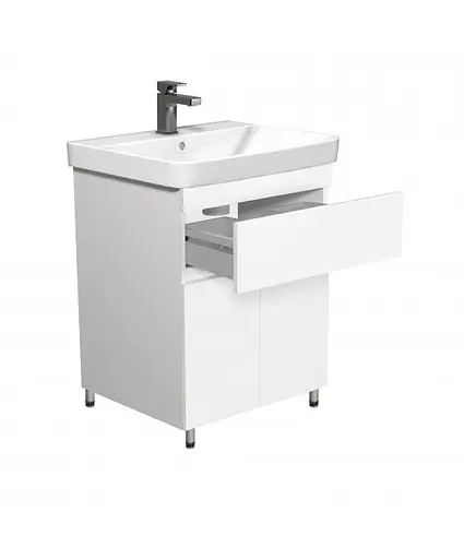 Тумба Мойдодир City White 60 з умивальником Vivace 60 Білий підлогова Білий - фото 6