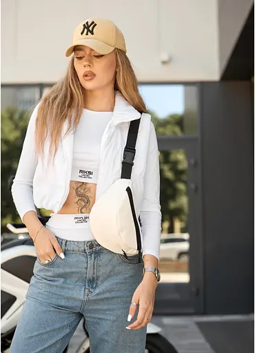 Сумка на пояс бананка Sambag Marina MSG белая 24 х 15 х 8 см (85151008) - фото 4