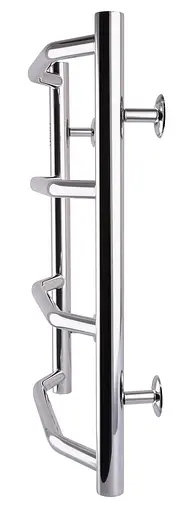 Водяна рушникосушка Unio LT W 500-400-4 Драбинка Трапеція, Хром - фото 4