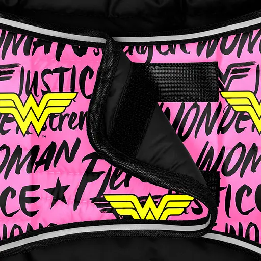 Курточка-накидка для собак Waudog Clothes, малюнок "Диво-жінка в рожевому", XL, А 47 см, B 68-80 см, С 42-52 см - фото 4