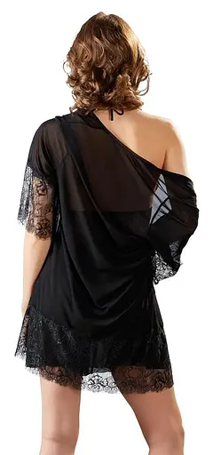 Комплект Cottelli Collection Lingerie Chemise Set L черный - фото 3