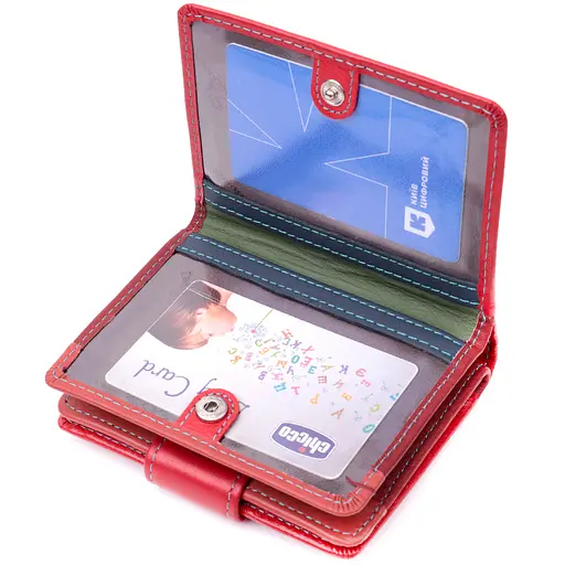 Кожаный женский кошелек ST Leather 9.5х11.5х2.5 см acs0028349 - фото 5