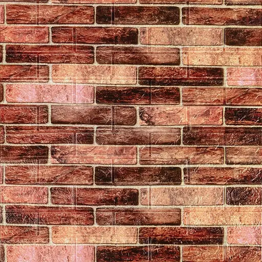 179-3 Панель стеновая 3D 700х770х3мм Коричневый (кирпич) SW-00001771 - фото 1