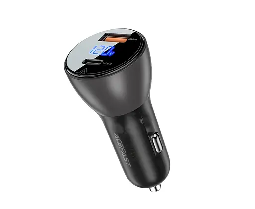 Автомобильный адаптер питания Acefast B6 63 W с дисплеем - фото 1