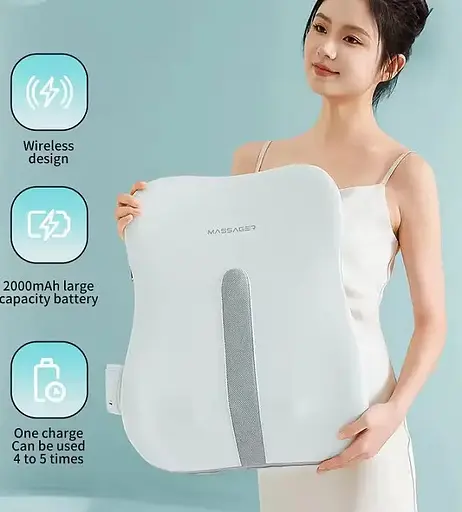 Массажная подушка для спины и поясницы Benbo R16-lux (роликовый массаж, подогрев) - фото 2