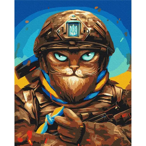 Картина по номерам Мужественный Котик Марианна Пащук Brushme 40x50 см разноцветная 000277011