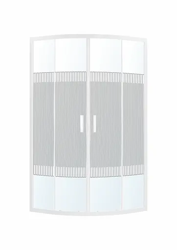 Душевая кабина угловая Eger Tisza 90x90 раздвижная стекло Spagetti без поддона white 599- 021-S/ 1, интимато, белый - фото 1