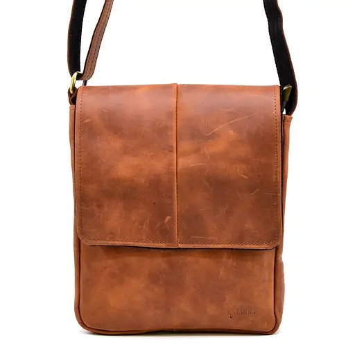 Чоловіча шкіряна сумка-месенджер TARWA 22х25.5х4 см sum0025407 - фото 2