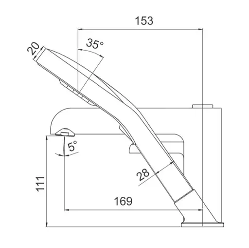 Смеситель для ванны на борт Gappo G1103-6 - фото 5