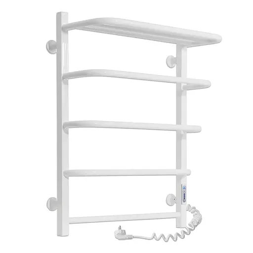 Електрична рушникосушарка Laris Зебра Стандарт ЧФ5 500x660 Е з полицею права R3 77700076, Білий, Праве, Електронний - фото 1