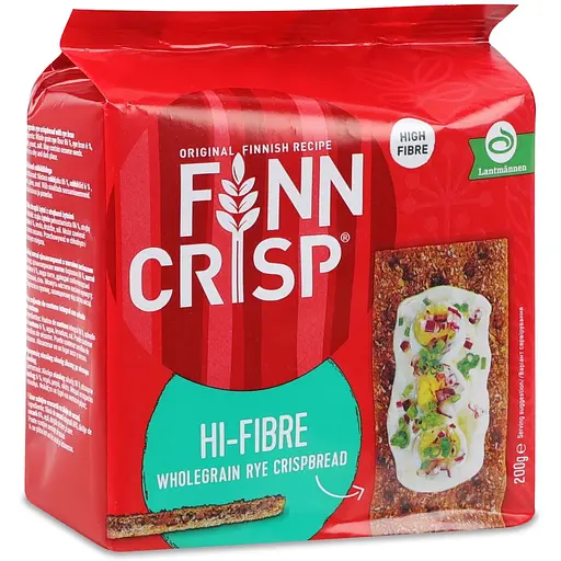Уценка. Хлебцы Finn Crisp Hi-Fibre ржаные с отрубями 200 г (5655)