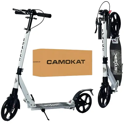Самокат iTrike міський дорослий 35х13х87-102 см Білий 000222887