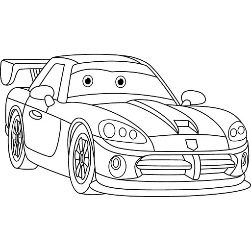 Детская раскраска ArtCraft Спортивная машинка 25х30 см (15119-AC) - фото 2