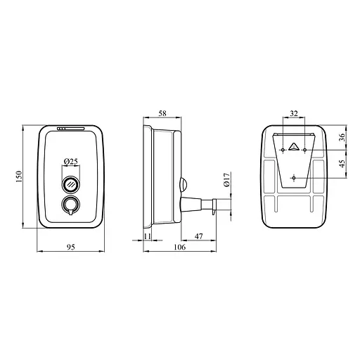 Диспенсер для жидкого мыла Kroner KRM Rizze - ACC405-5 (CV022961)  - фото 4