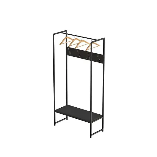 Вішалка модульна підлогова Треліс 12 180x90x38 чорний ДСП Сосна Кембра 16мм FRD-104312
