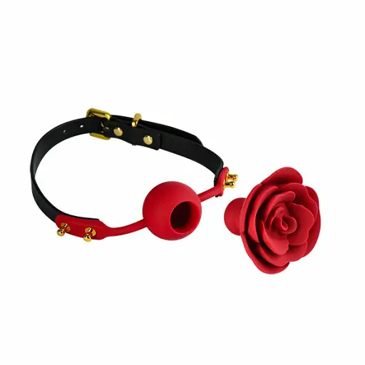 Кляп Zalo Upko Doll Rose Ball Gag 54 см червоний - фото 2