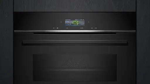 Духовой шкаф Siemens электрический компактный 45 л, A, дисплей, конвекция, функция микроволн, черный - фото 4