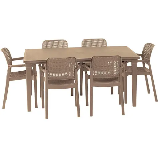 Стул садовый пластиковый Keter Samanna бежевый - фото 2