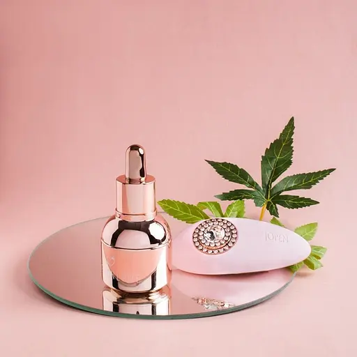 Подарунковий набір HighOnLove & Jopen: Objects of Desire краплі для клітора і вібратор з кристалами  - фото 3